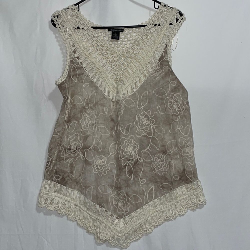 Lauren Michelle Crocheted tank top
